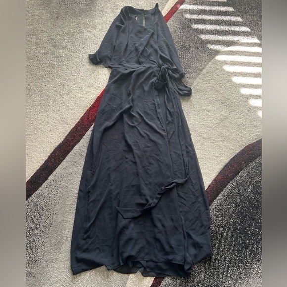 ModCloth Navy Maxi Wrap Dress - Picture 3 of 7